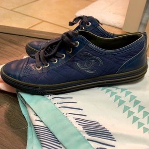 CHANEL blue sneakers 💯 authentic